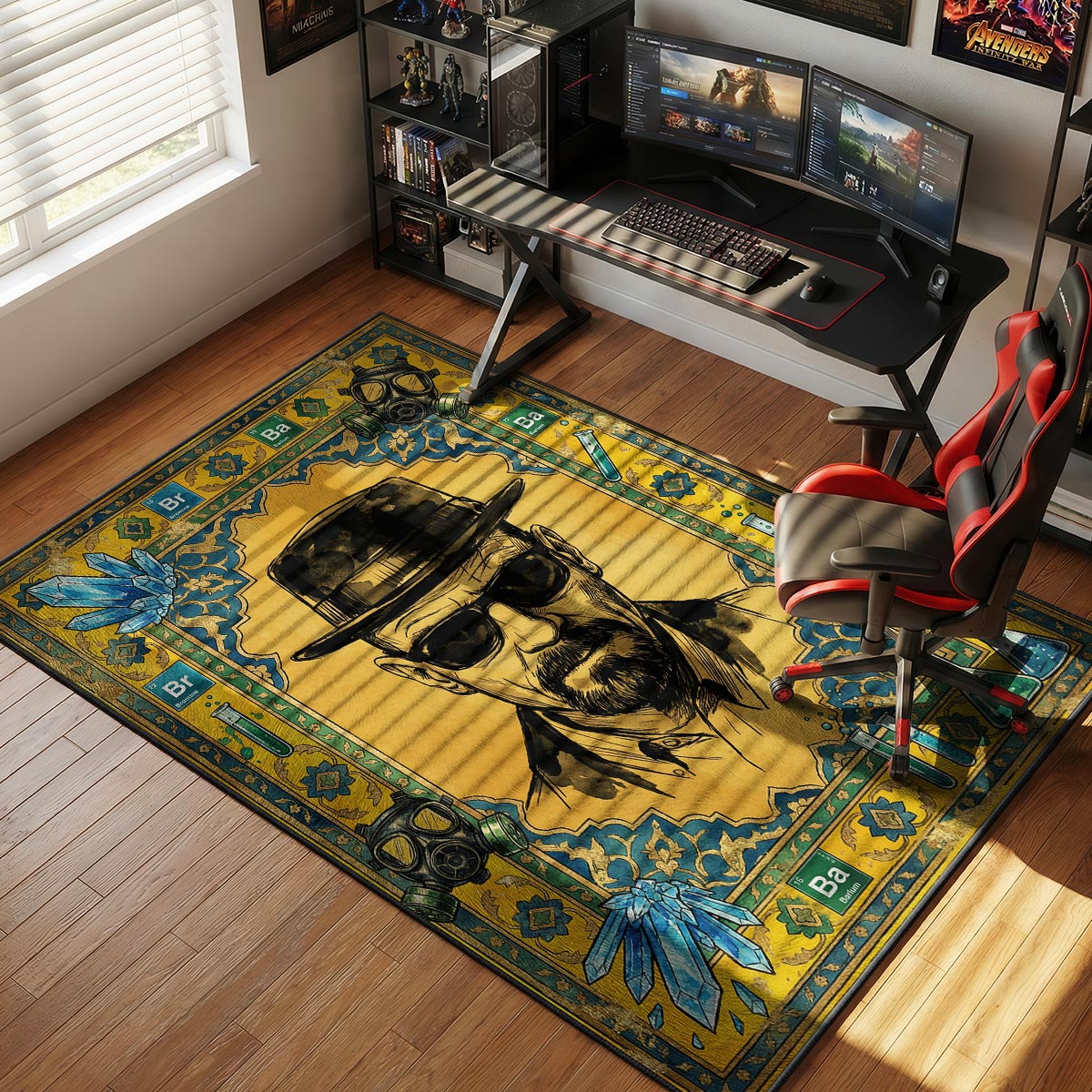 Heisenberg Blue Crystal Breaking Bad Room rug — main product view