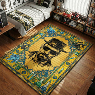 Heisenberg Blue Crystal Rug - Breaking Bad Room Mat