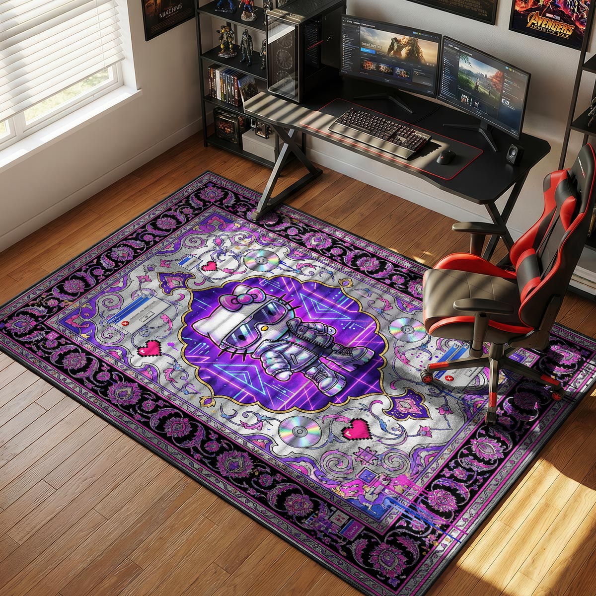 Hello Kitty Neon Kids Room Floor rug — main product view