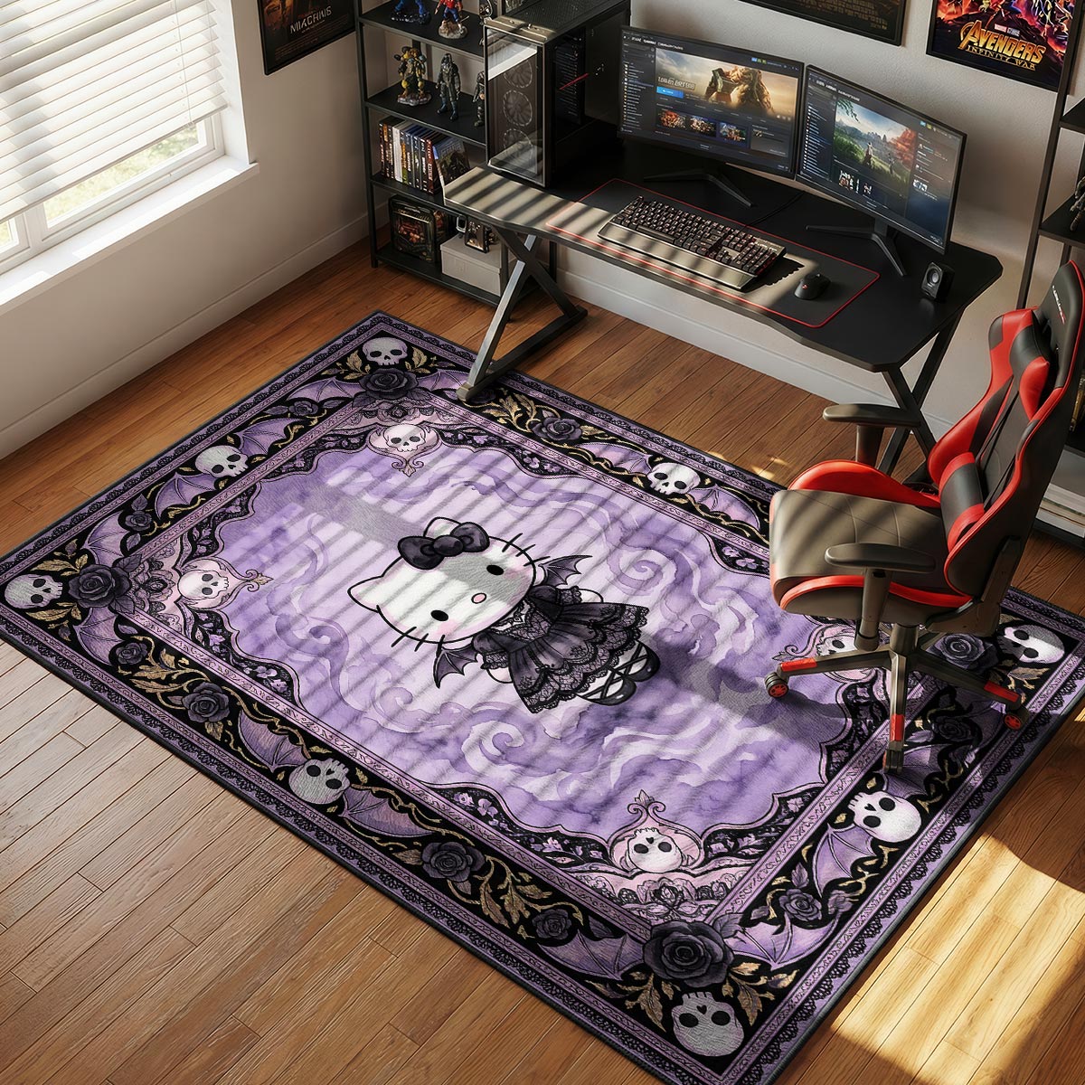Hello Kitty Lavender Kids Room Floor rug — main product view