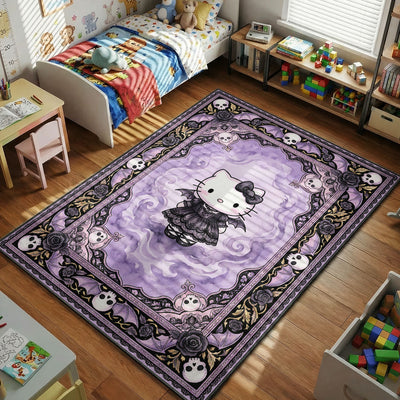Hello Kitty Gothic Lavender Rug - Kids Room Floor Mat
