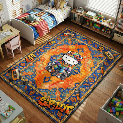 Hello Kitty Hip Hop Rug - Kids Room Floor Mat