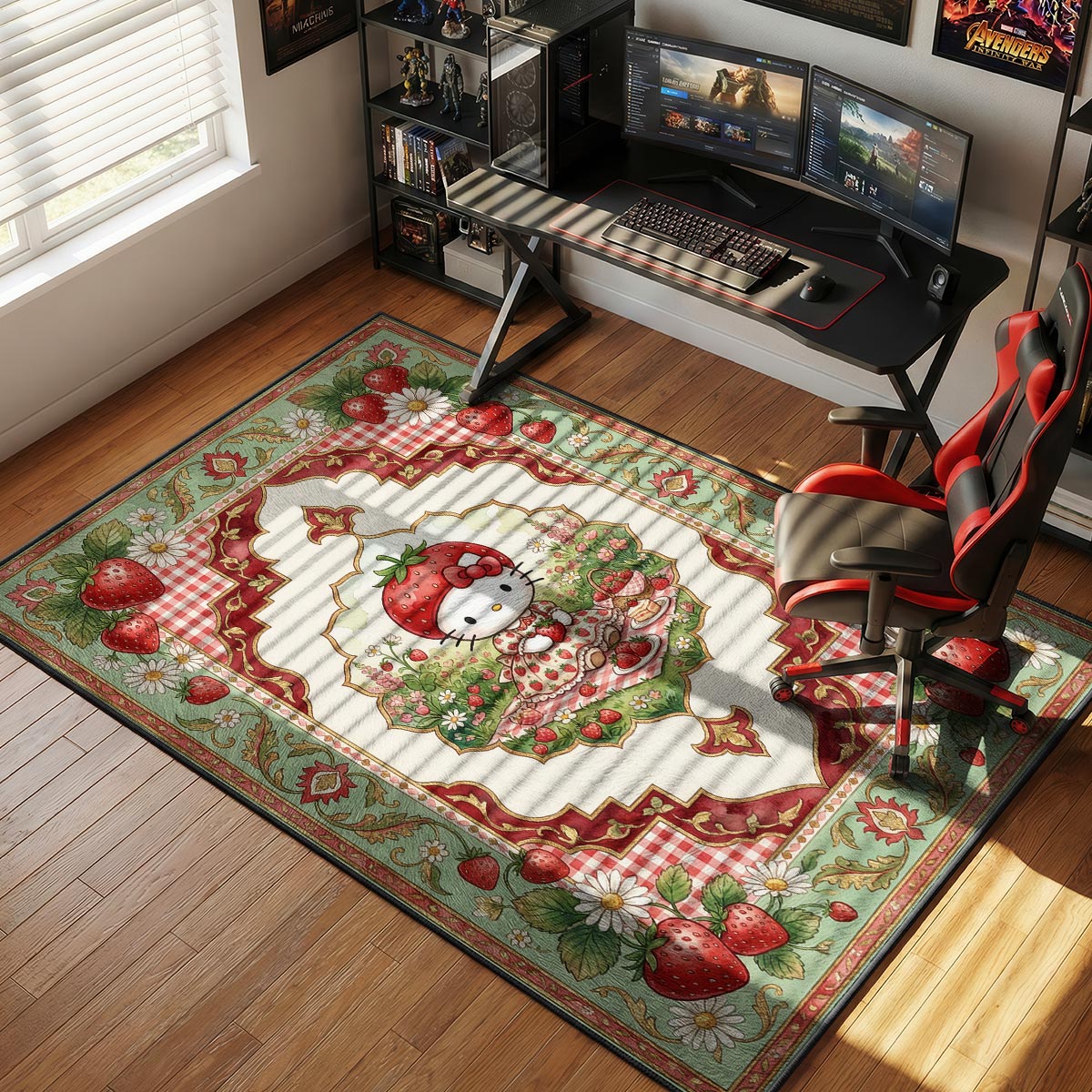 Hello Kitty Strawberry Garden Kids Room Floor rug — main product view