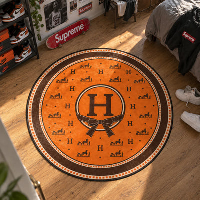 Hermes Carriage Round Rug - Hypebeast Chair Mat