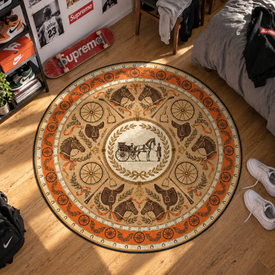 Hermes Horseshoe Round Rug - Hypebeast Chair Mat