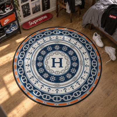Hermes Nautical Round Rug - Hypebeast Chair Mat