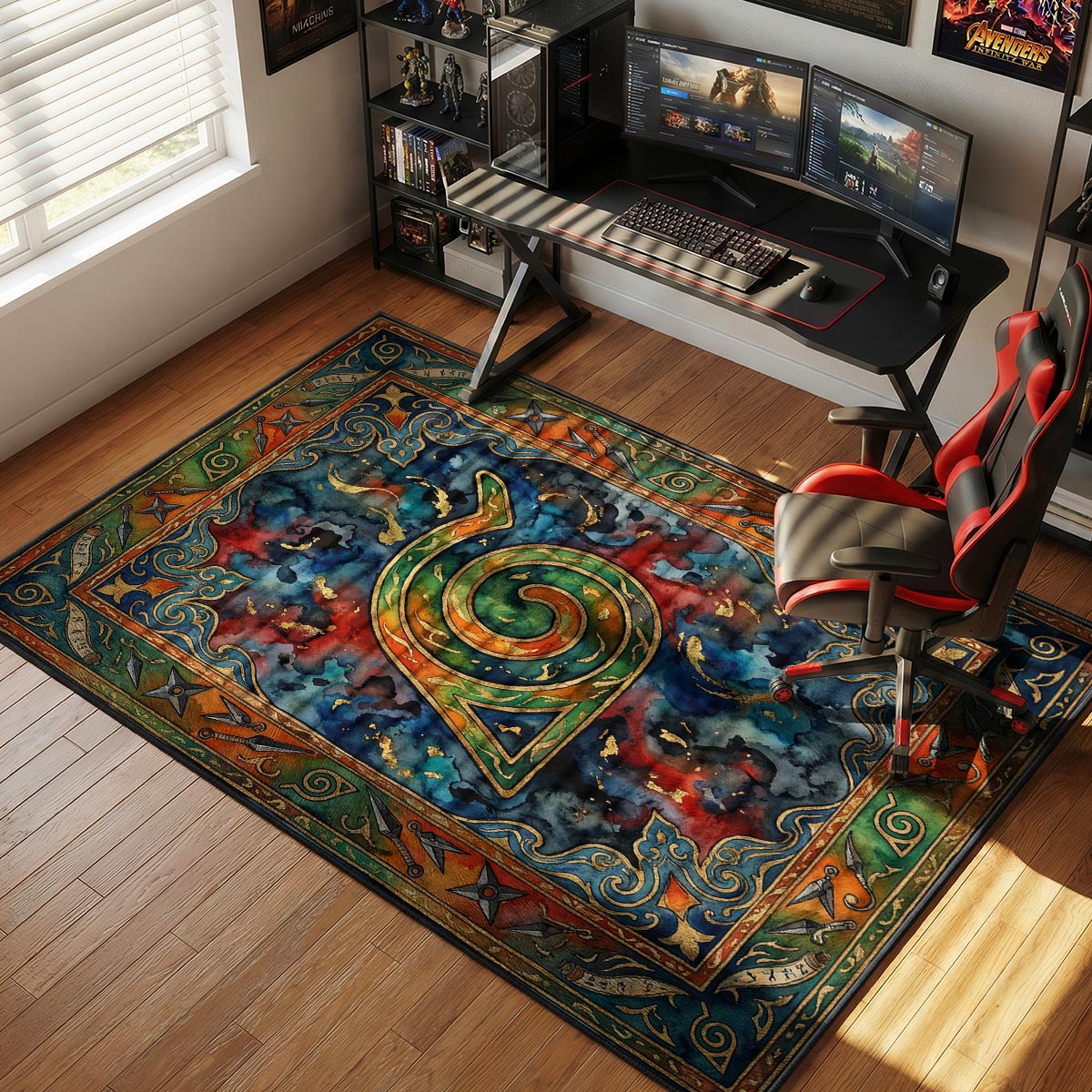 Teppich mit verstecktem Blattwappen – Naruto Shippuden Stuhlunterlage