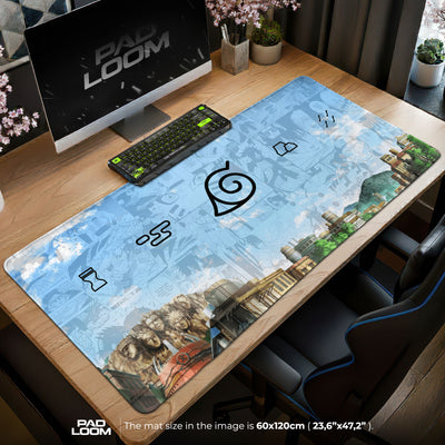 Hidden Leaf Village Mouse Pad - Konoha Anime Desk Mat