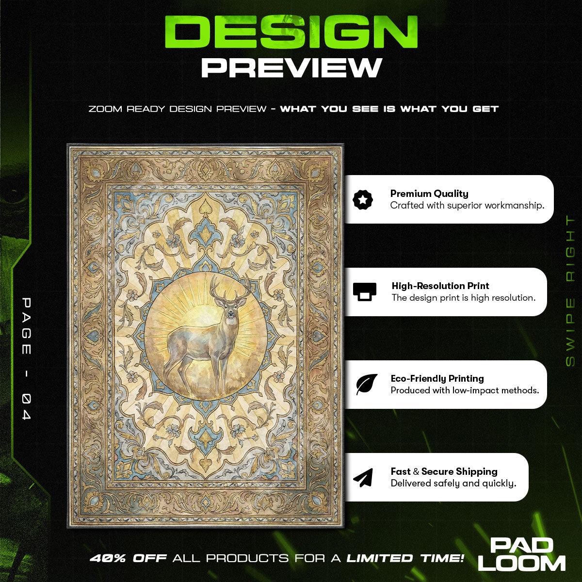 High Honor Buck Spirit Teppich - RDR2 Stuhlmatte