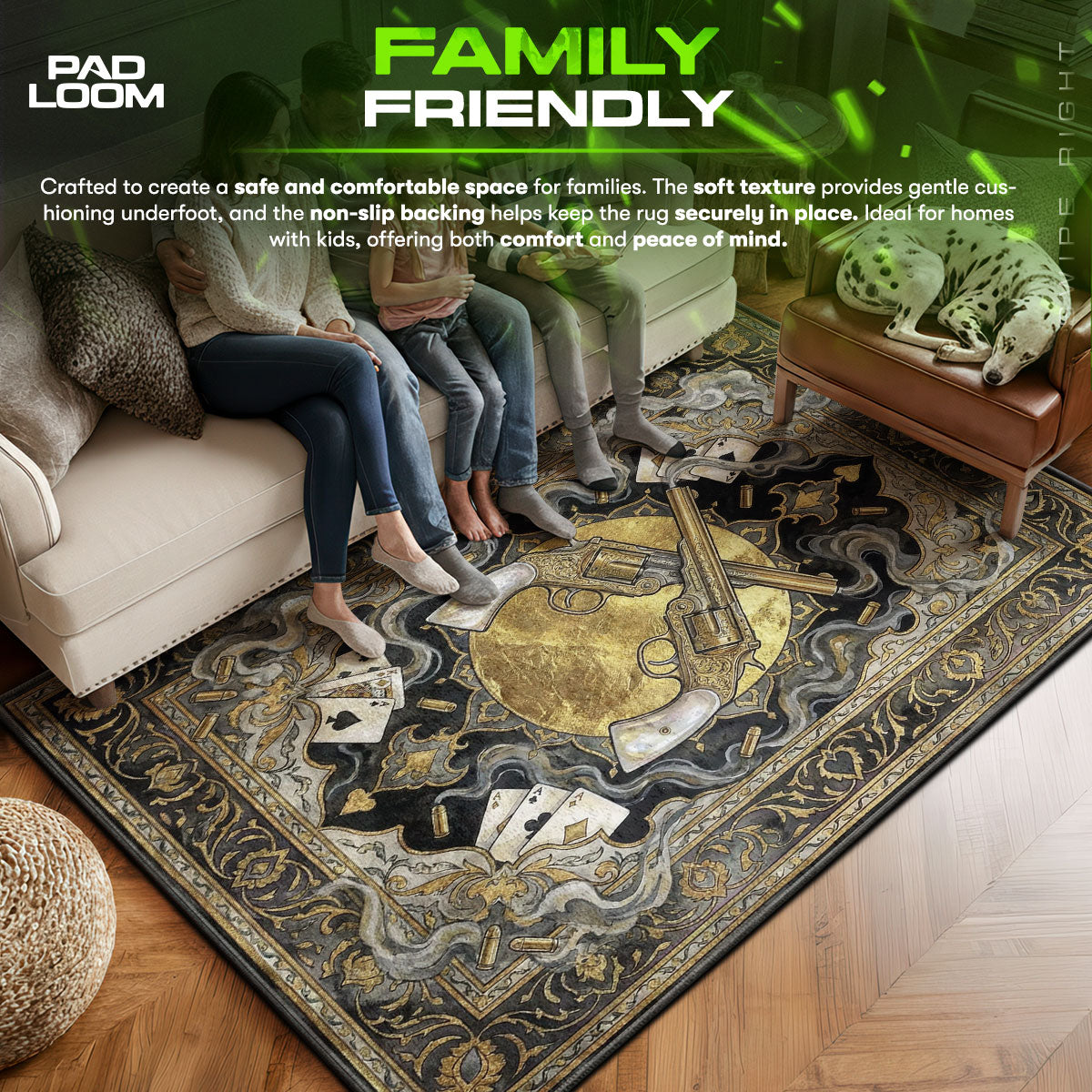 High Roller Revolver Rug - Red Dead Redemption Chair Mat