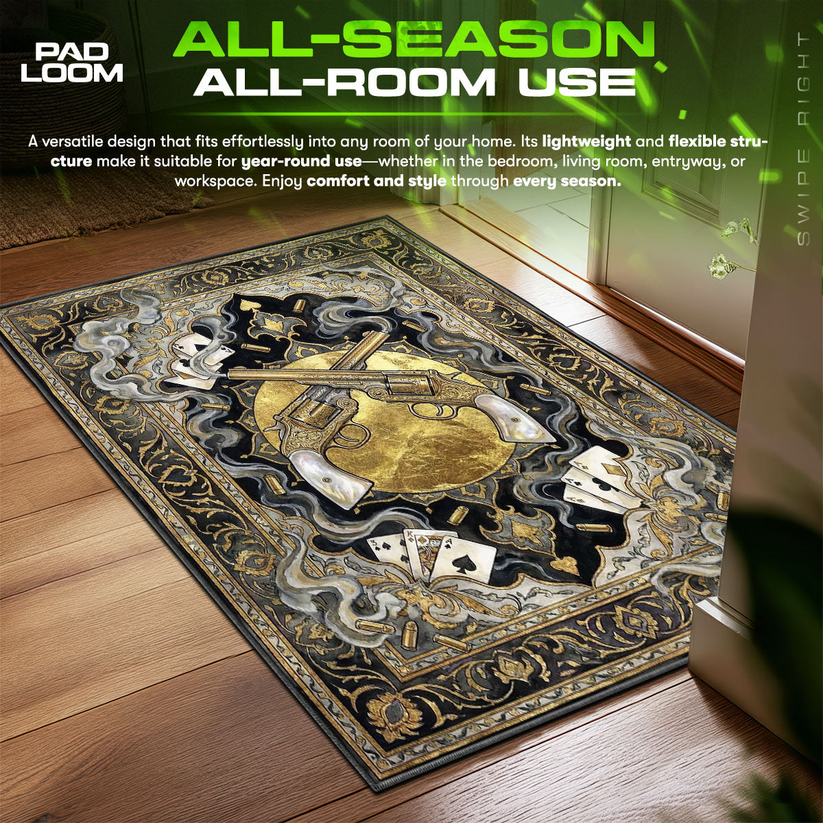 High Roller Revolver Rug - Red Dead Redemption Chair Mat