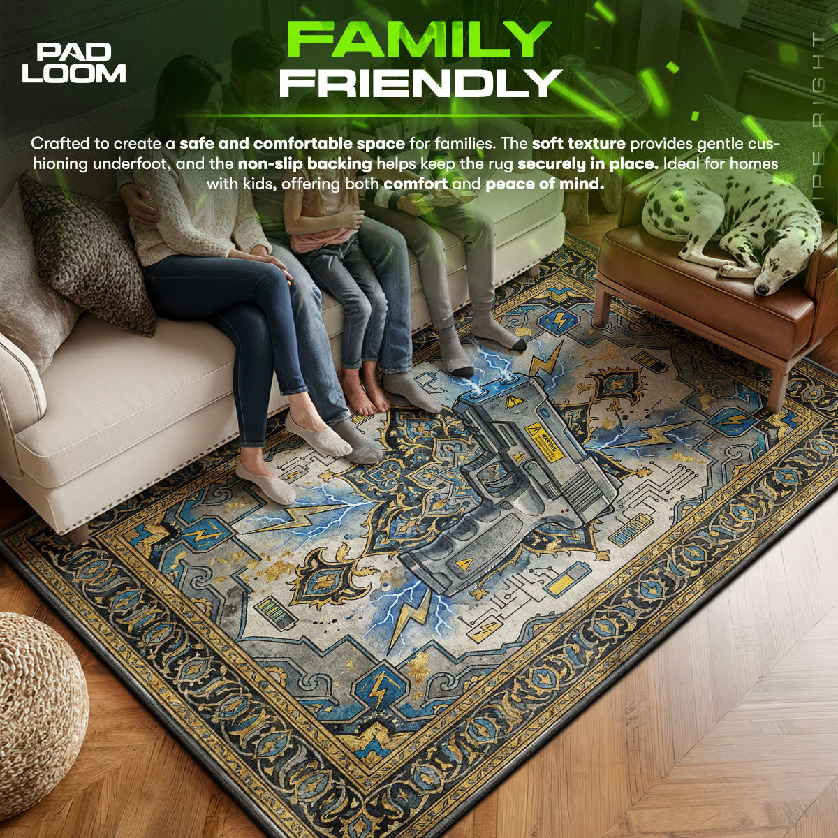 High Voltage Pistol Shock Rug - CS2 Chair Mat