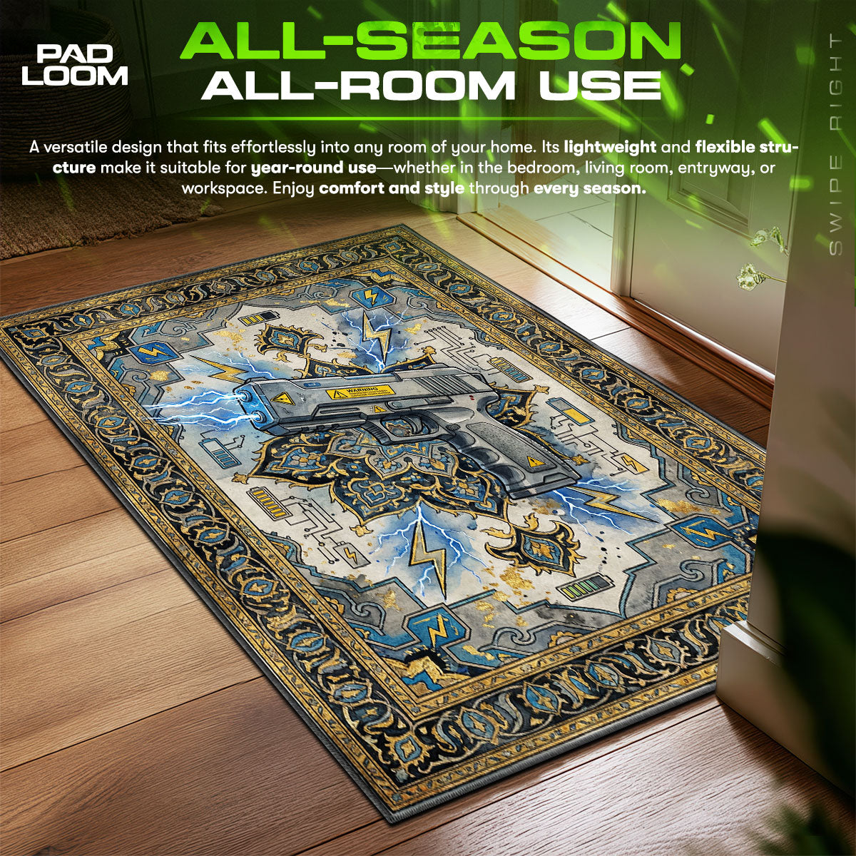 High Voltage Pistol Shock Rug - CS2 Chair Mat