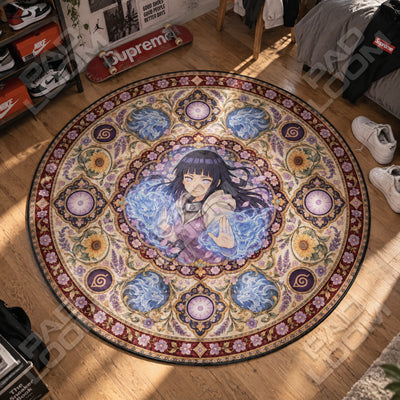 Hinata Chakra Round Rug - Naruto Chair Mat