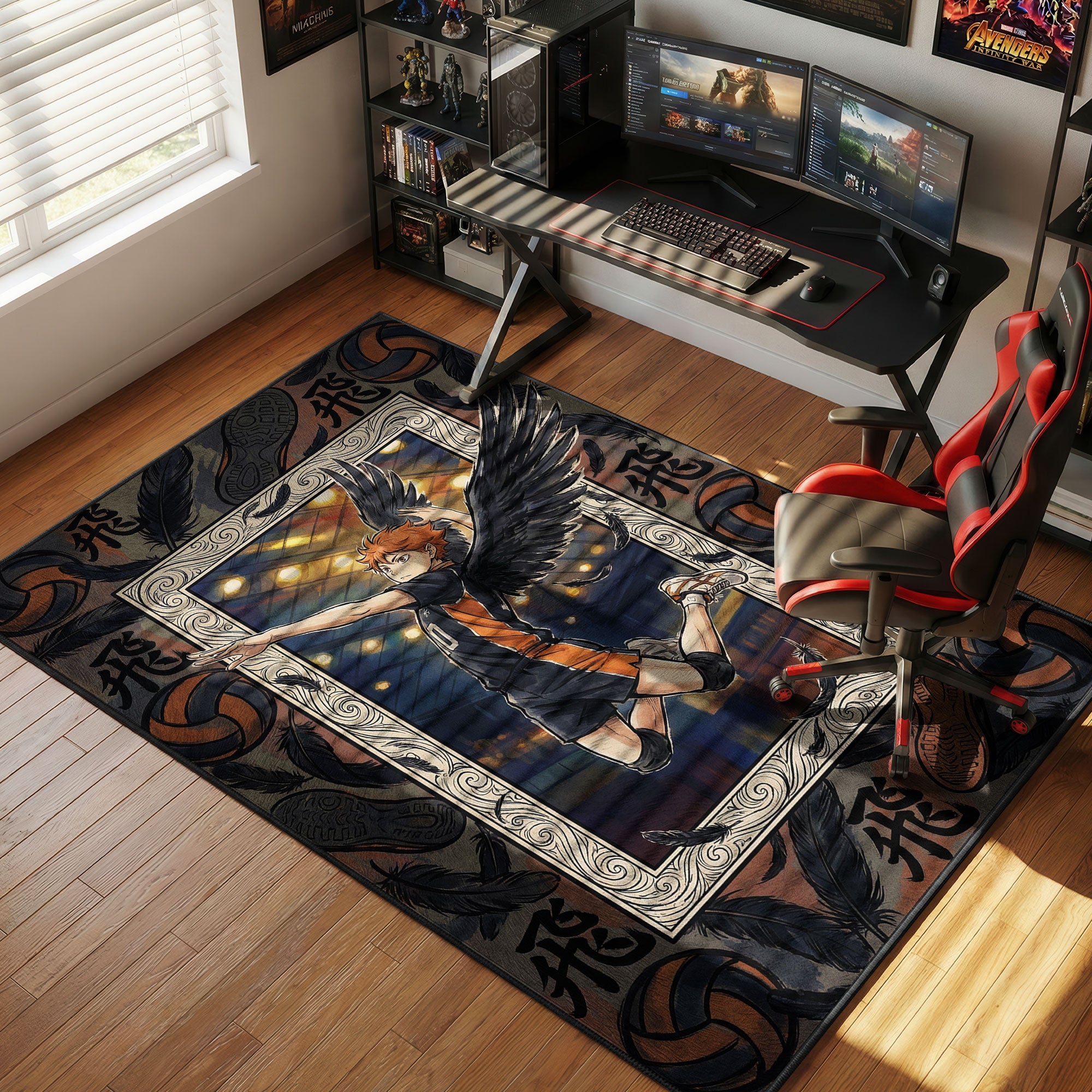 Hinata Shoyo Flight Rug - Haikyuu Chair Mat