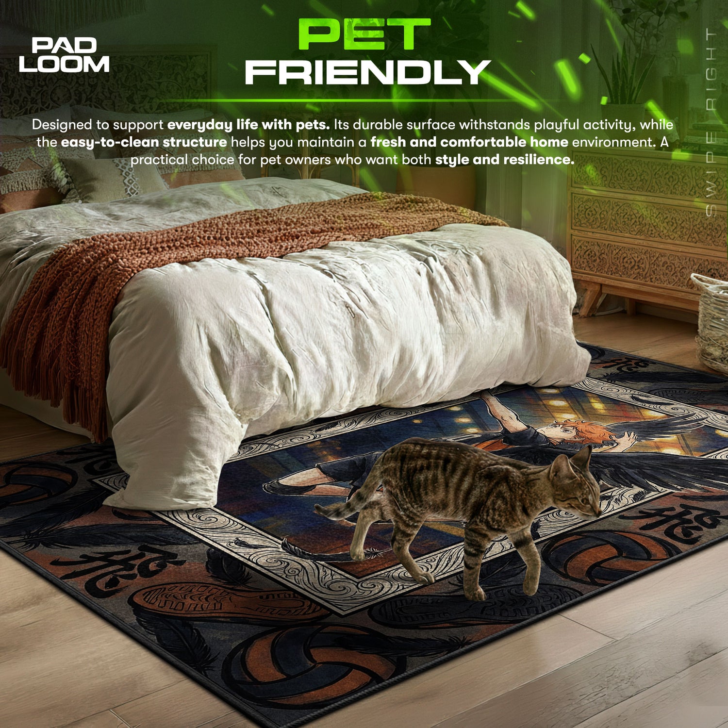 Hinata Shoyo Flight Rug - Haikyuu Chair Mat