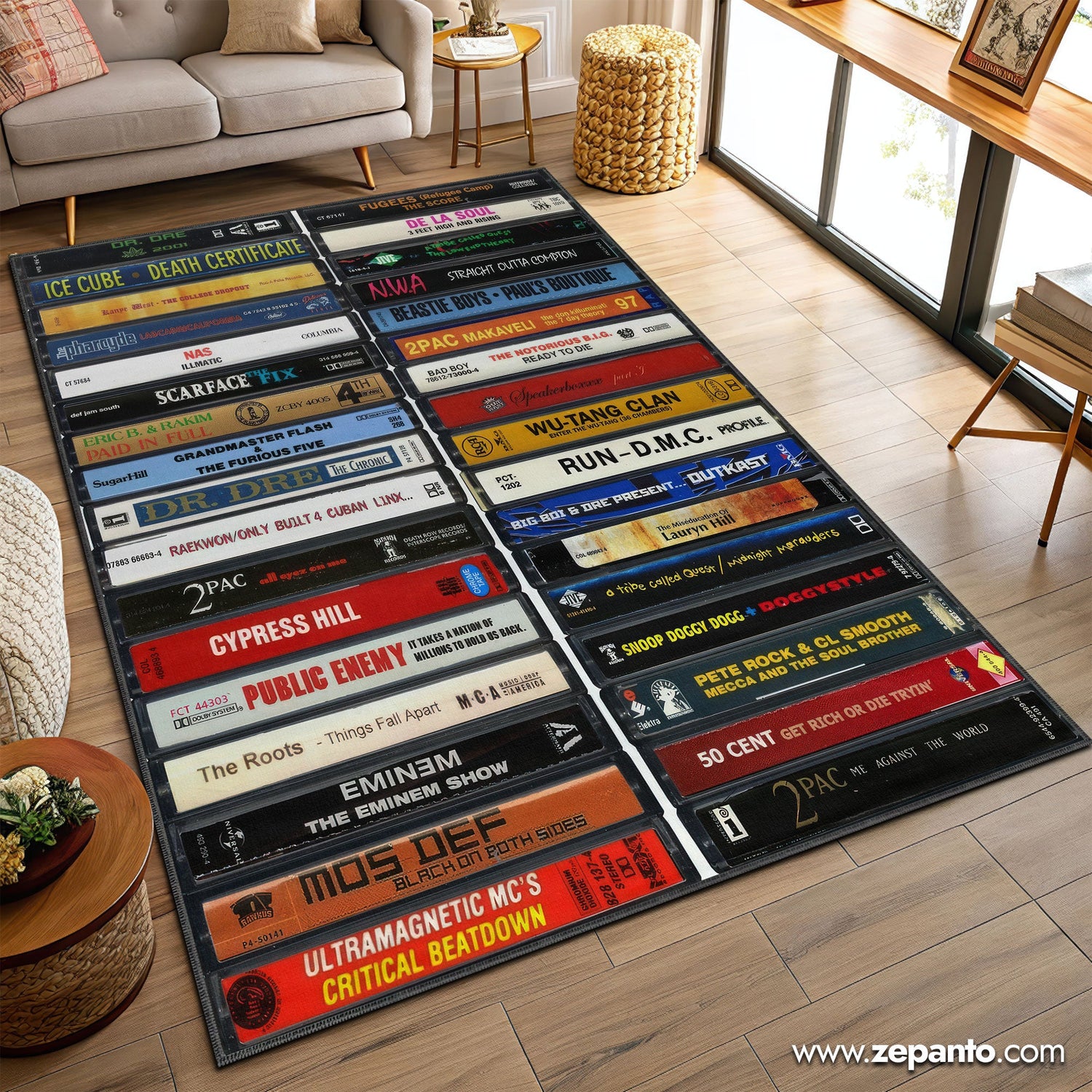 Hip Hop Cassette Tapes Mouse Pad, Retro Music Desk Mat Padloom