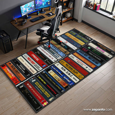 Hip Hop Cassette Tapes Mouse Pad, Retro Music Desk Mat