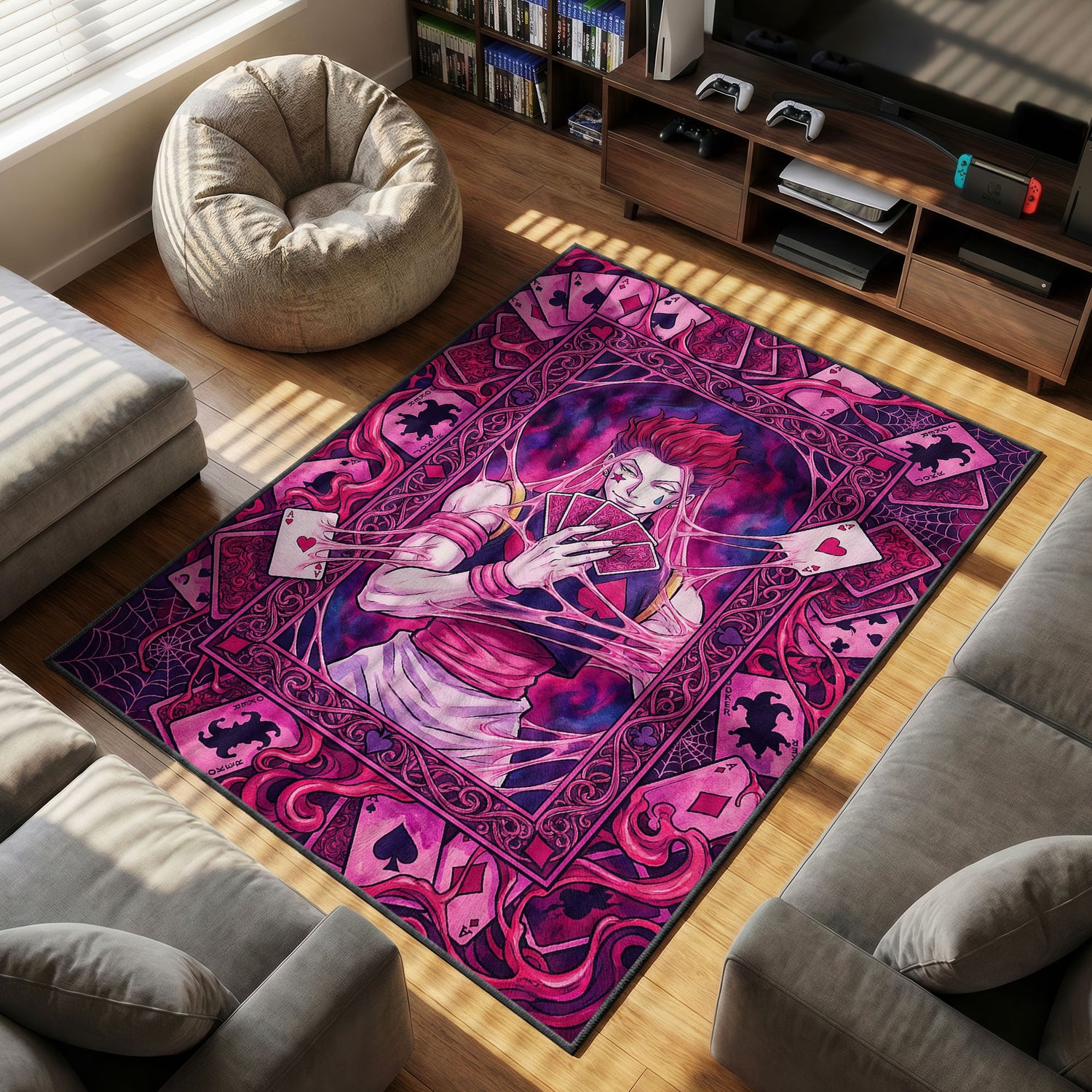Hisoka Bungee Gum Rug - Hunter x Hunter Chair Mat