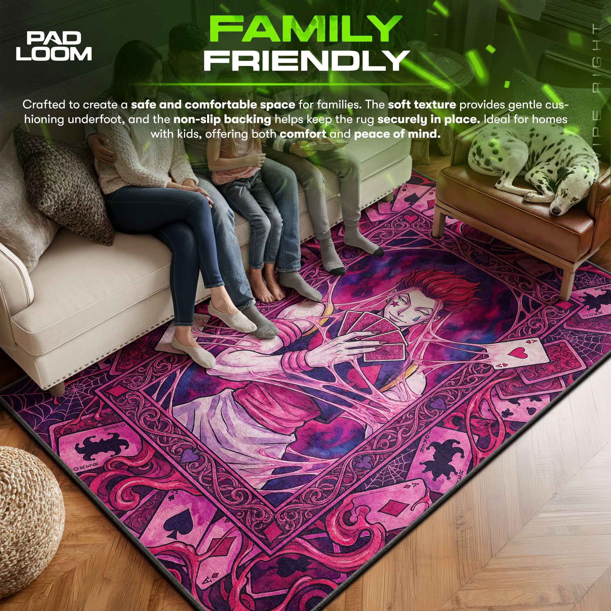 Hisoka Bungee Gum Rug - Hunter x Hunter Chair Mat