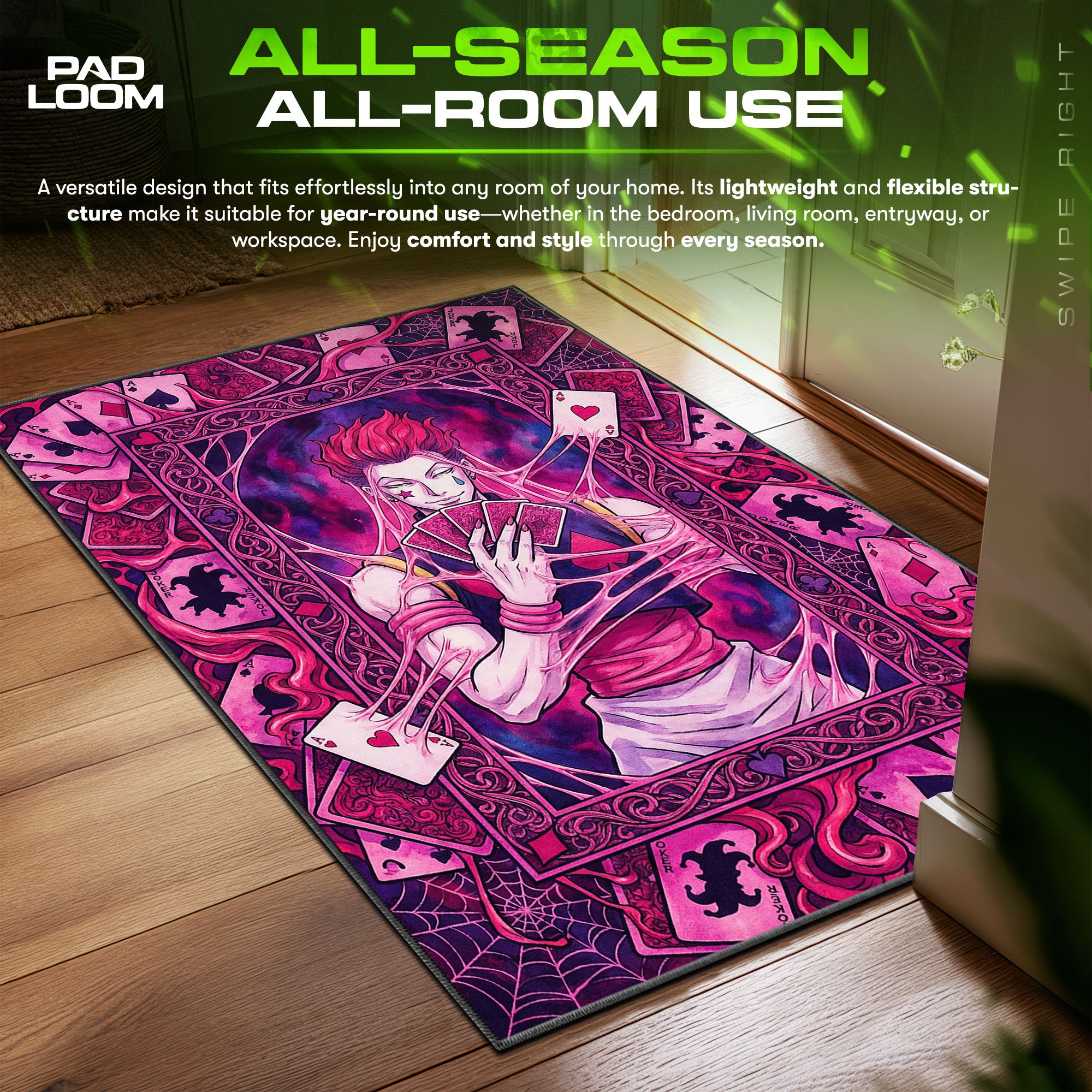 Hisoka Bungee Gum Rug - Hunter x Hunter Chair Mat