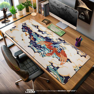 Ho-Oh Celestial Flight Mouse Pad, Pokémon Legendary Gaming Desk Mat