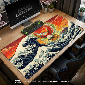 Ho-Oh Great Wave Mouse Pad - Pokémon Desk Mat