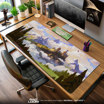 Hogwarts Castle View Mouse Pad, Fantasy Gamer Desk Mat