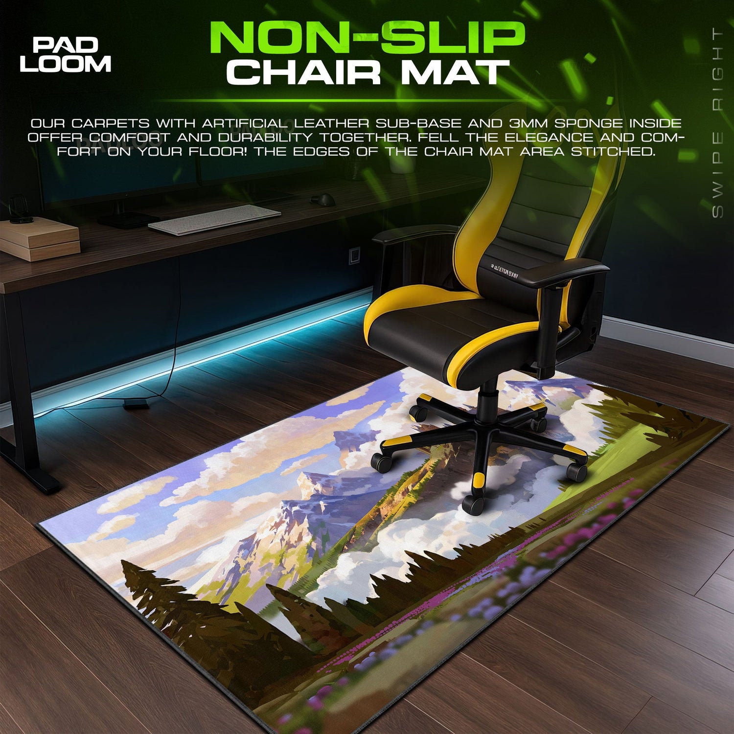 Hogwarts Castle View Mouse Pad, Fantasy Gamer Desk Mat Padloom