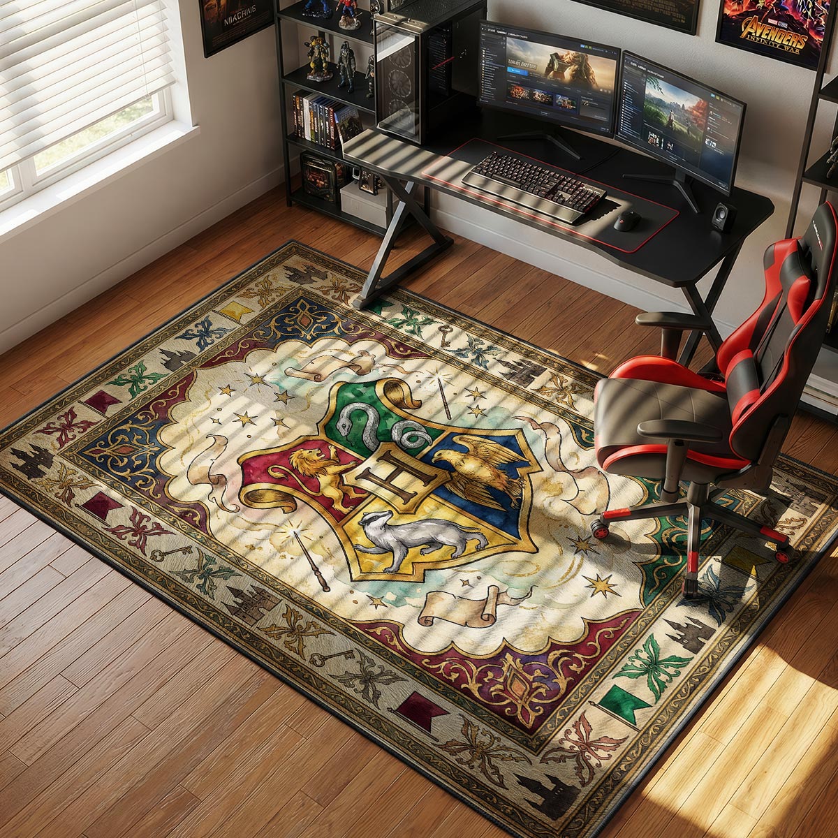 Hogwarts Crest United Magic Harry Potter Room rug — main product view