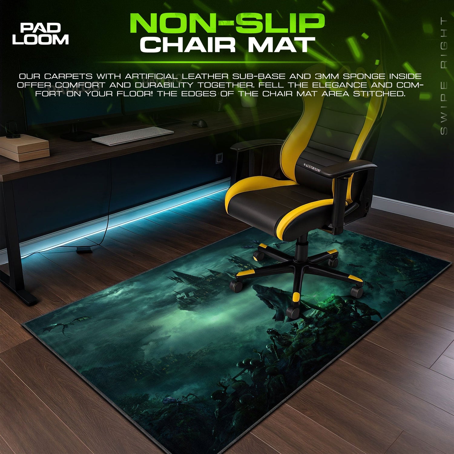 Hogwarts Legacy Dark Castle Mouse Pad, Game Gaming Desk Mat Padloom