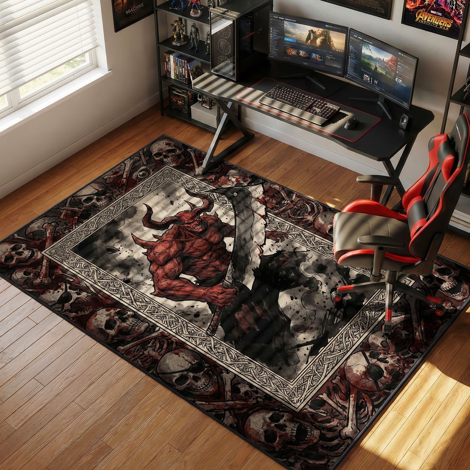 Hollow Demon Berserker Rug - Bleach Chair Mat