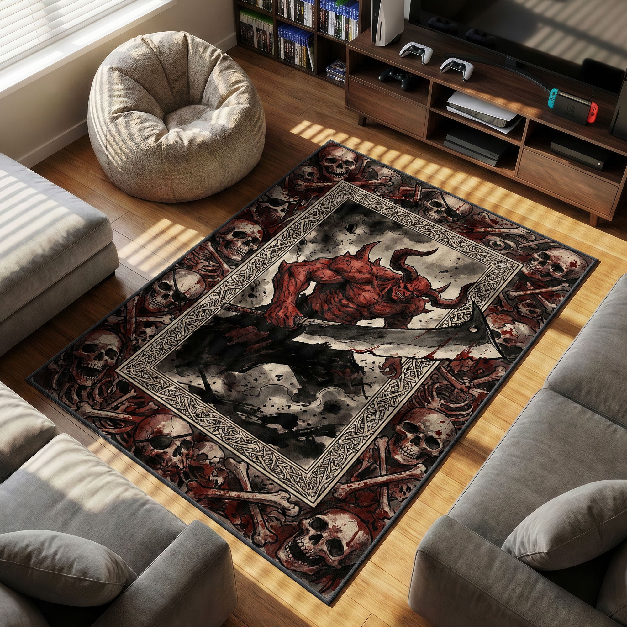 Hollow Demon Berserker Rug - Bleach Chair Mat