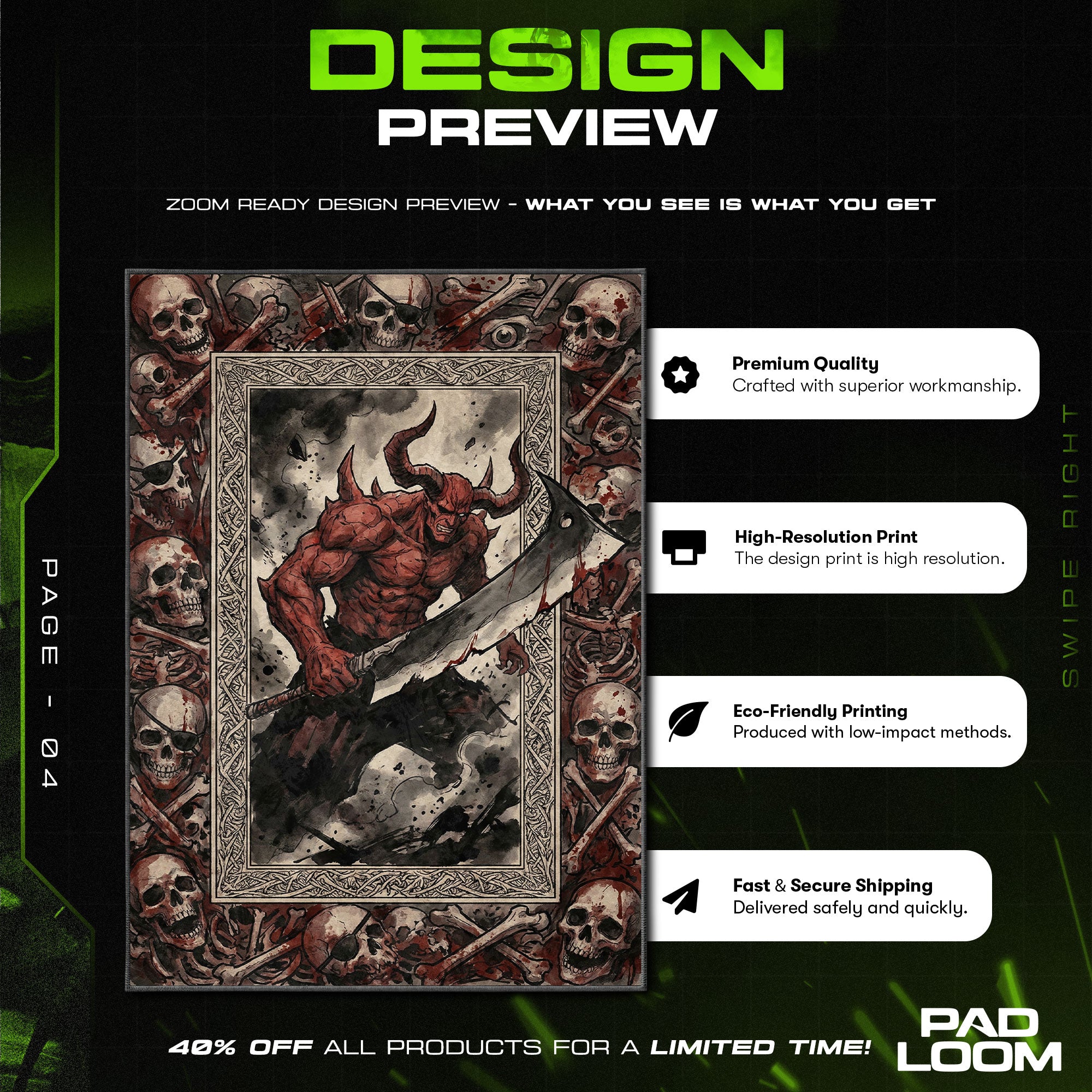 Hollow Demon Berserker Rug - Bleach Chair Mat