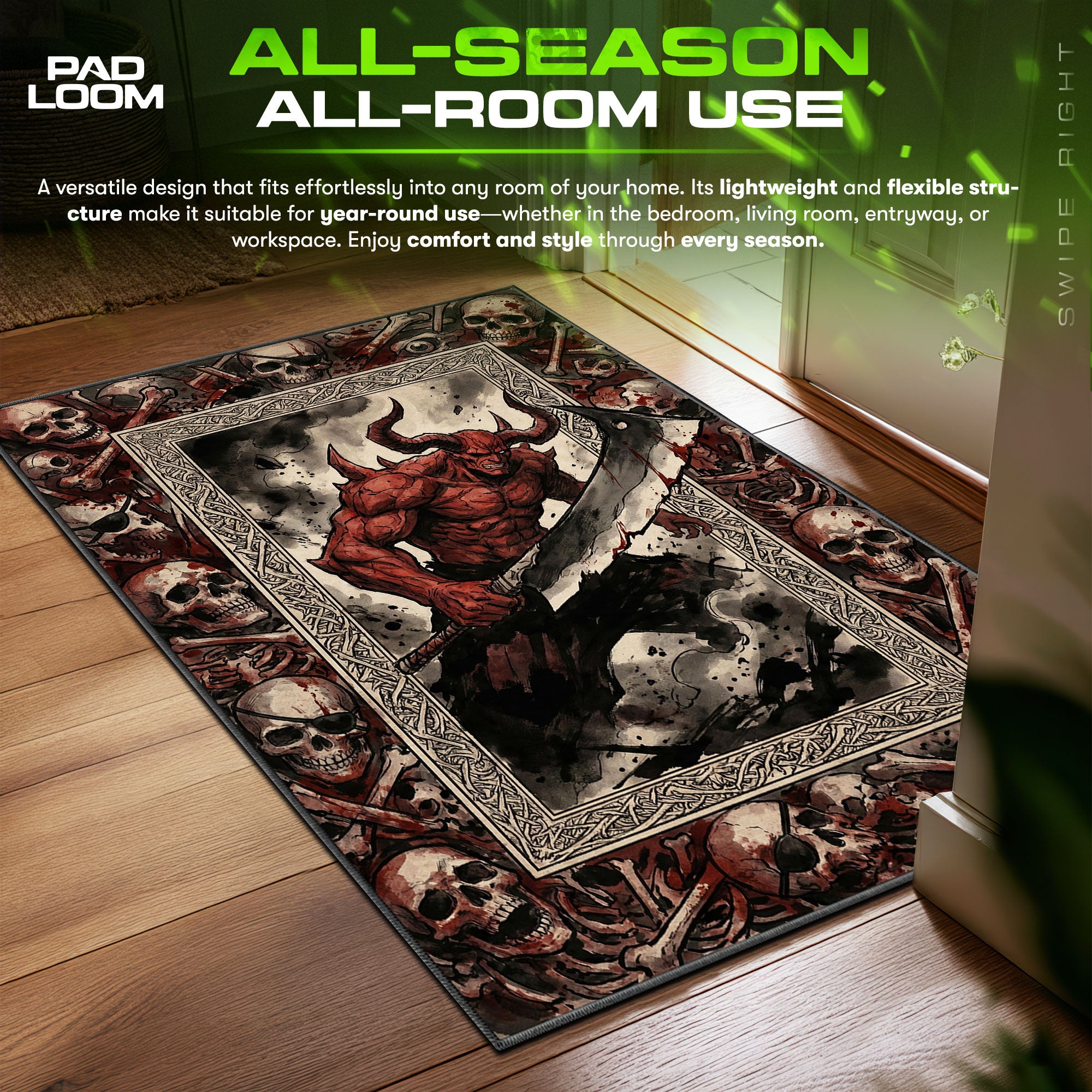 Hollow Demon Berserker Rug - Bleach Chair Mat