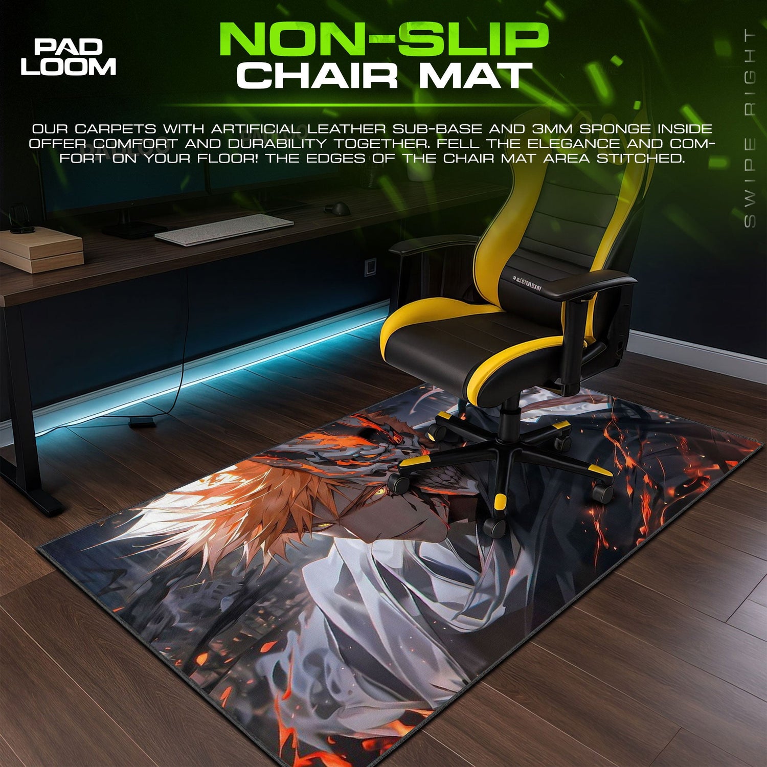 Hollow Ichigo Mouse Pad - Dual Soul Anime Desk Mat Padloom