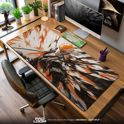 Hollow Ichigo Rage Mouse Pad, Bleach Anime Battle Gaming Desk Mat
