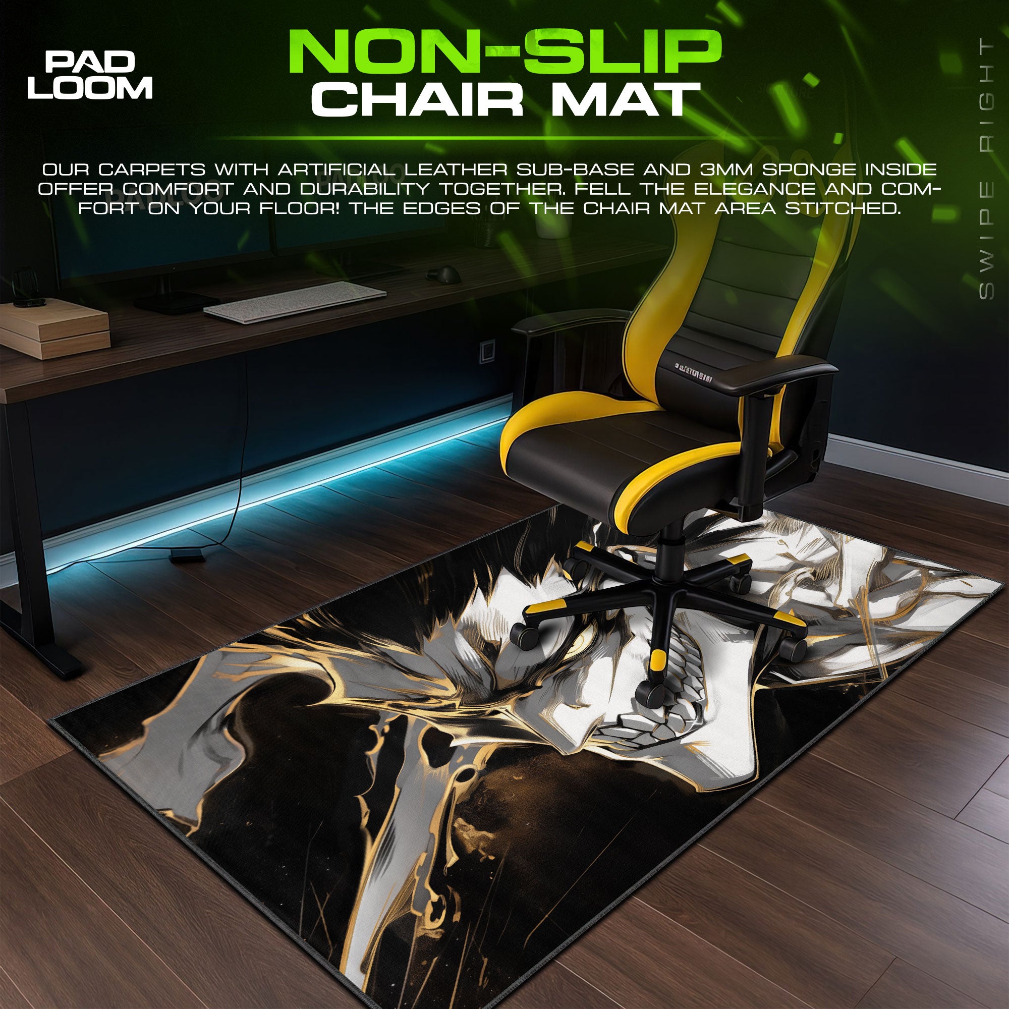 Hollow Ichigo Slash Mouse Pad, Bleach Anime Gaming Desk Mat