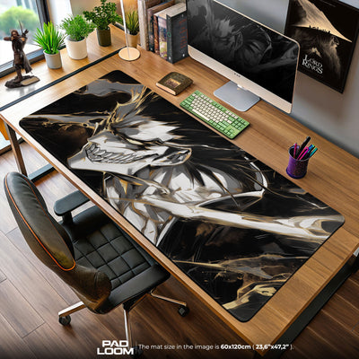 Hollow Ichigo Slash Mouse Pad, Bleach Anime Gaming Desk Mat