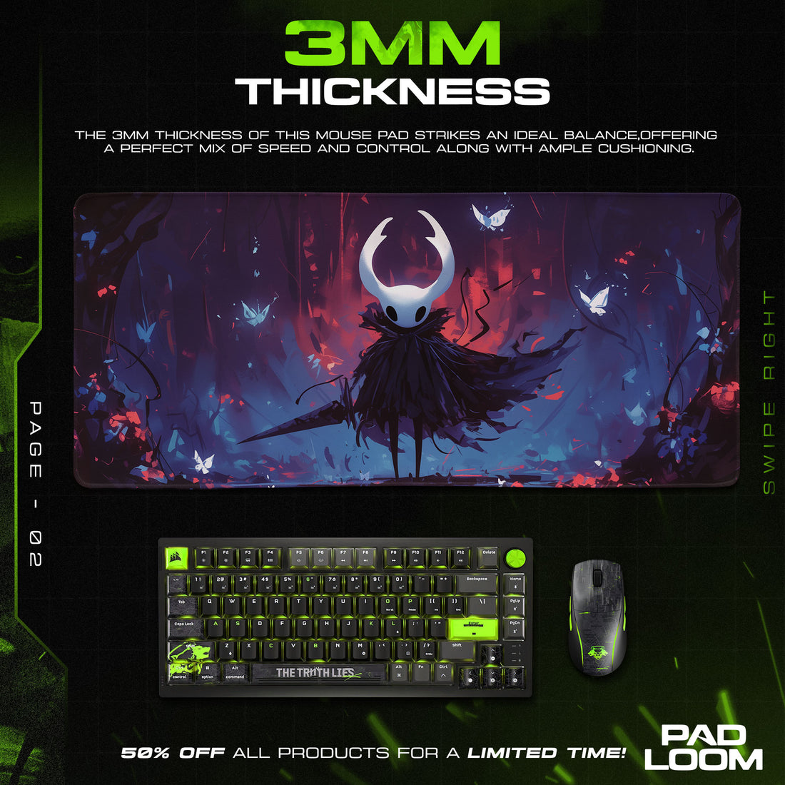 Hollow Knight – Crimson Bloom Mouse Pad, Game Gamer Desk Mat