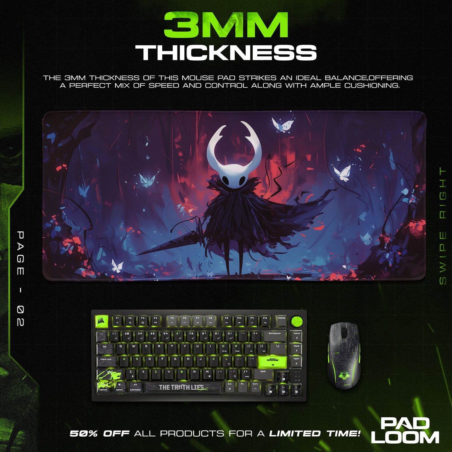 Hollow Knight – Crimson Bloom Mouse Pad, Game Gamer Desk Mat Padloom