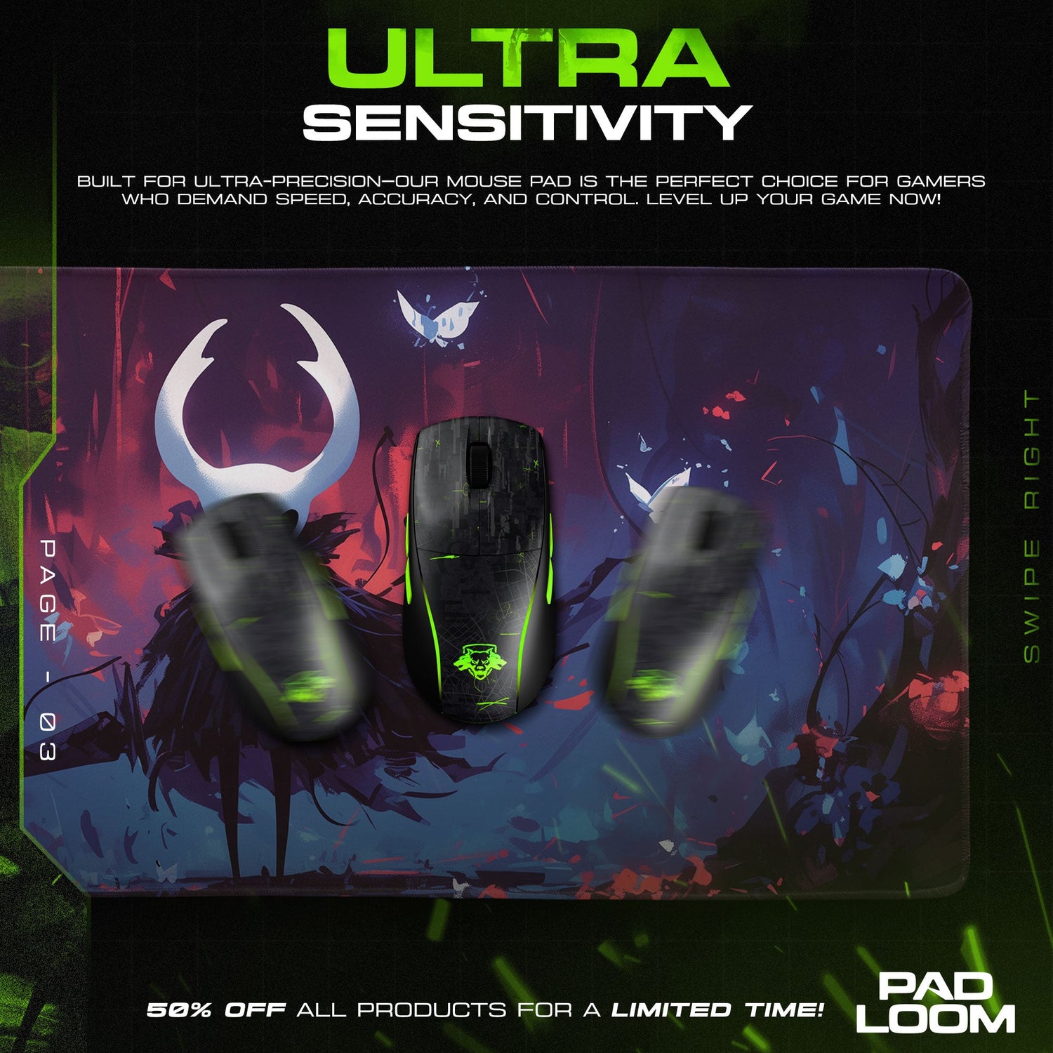 Hollow Knight – Crimson Bloom Mouse Pad, Game Gamer Desk Mat Padloom