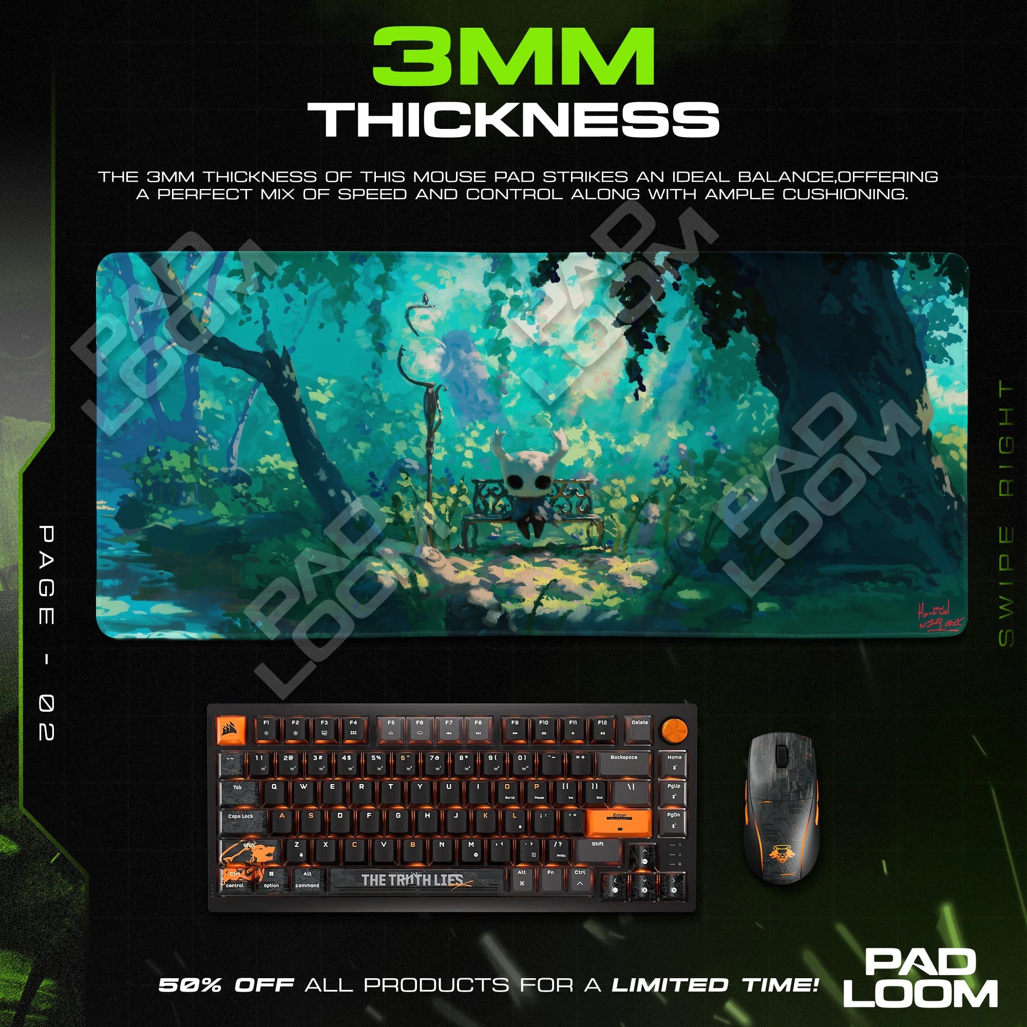 Hollow Knight Forest Rest Mouse Pad - Gaming Desk Mat