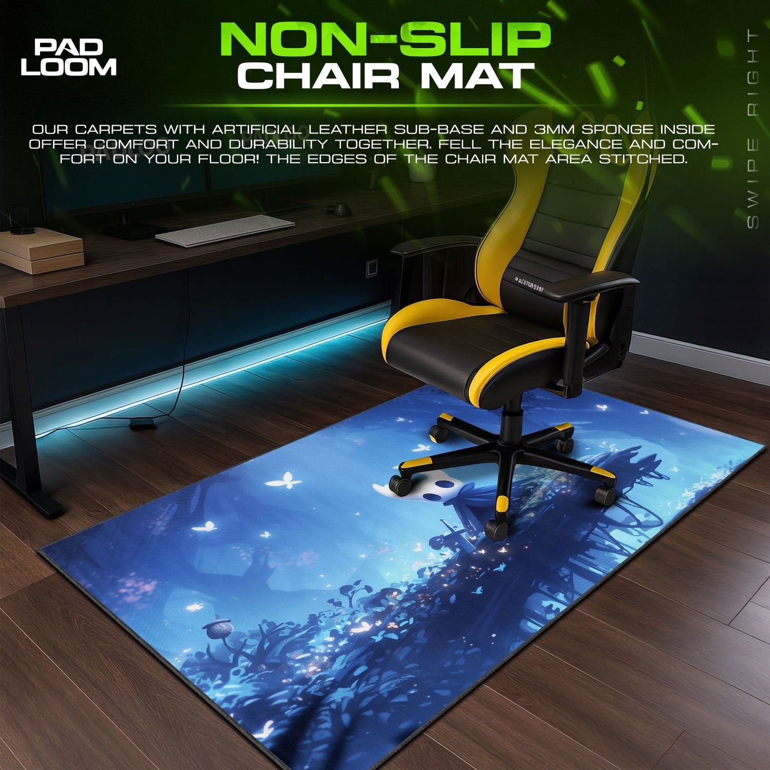 Hollow Knight – Lush Grove Light Mouse Pad, Game Gamer Desk Mat Padloom