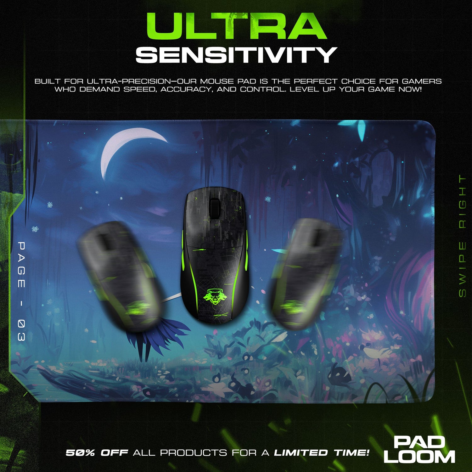 Hollow Knight – Moonlit Hollow Mouse Pad, Game Gamer Desk Mat Padloom