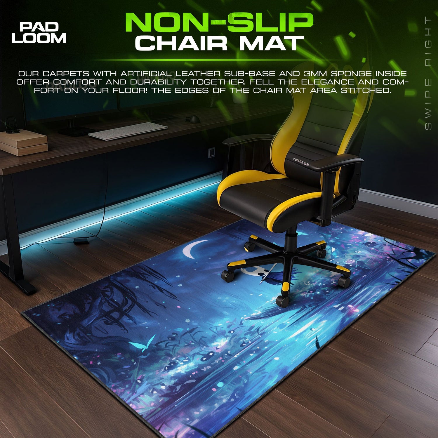 Hollow Knight – Moonlit Hollow Mouse Pad, Game Gamer Desk Mat Padloom