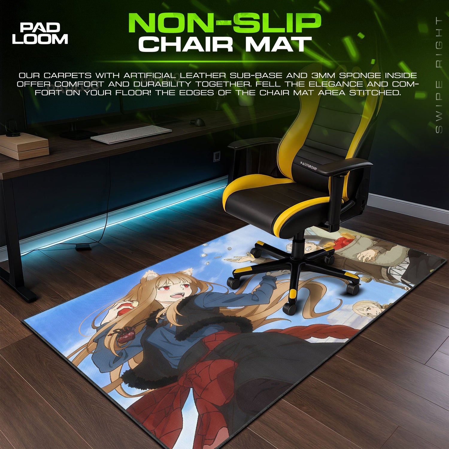 Holo and Lawrence Mouse Pad - Merchant’s Journey Anime Desk Mat Padloom