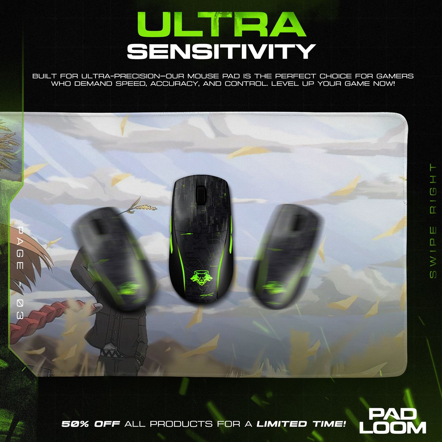 Holo Spice and Wolf Mouse Pad - Harvest Field Anime Desk Mat Padloom