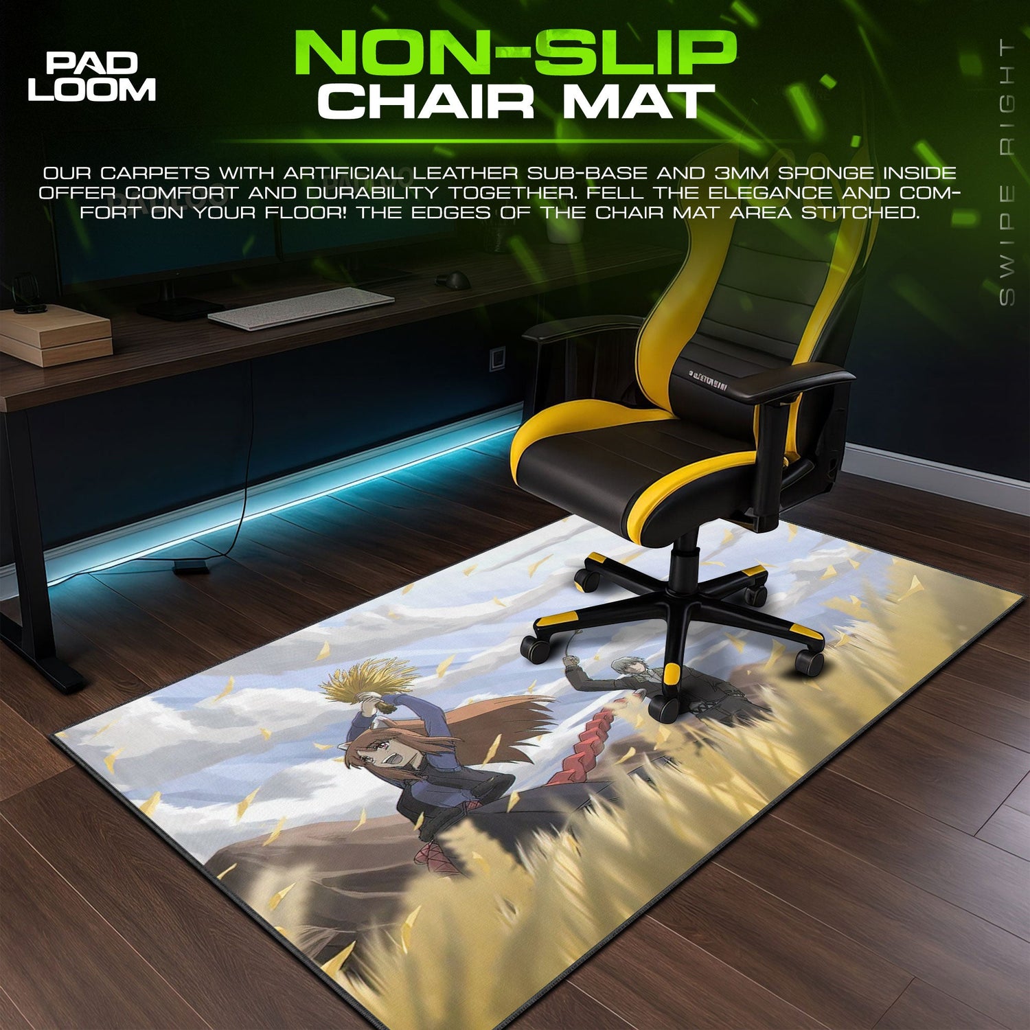 Holo Spice and Wolf Mouse Pad - Harvest Field Anime Desk Mat Padloom