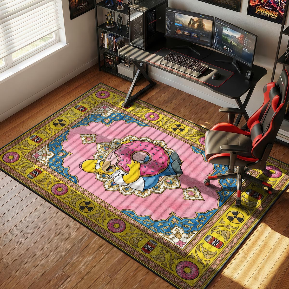 Homer Giant Donut Simpsons Room rug — main product view
